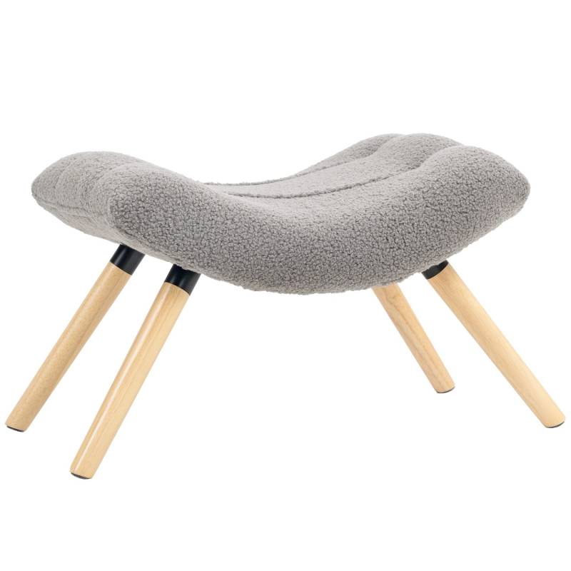 HOMCOM Sitzhocker Polyester Schaumstoff 67L x 45B x 38H cm Hellgrau von HOMCOM