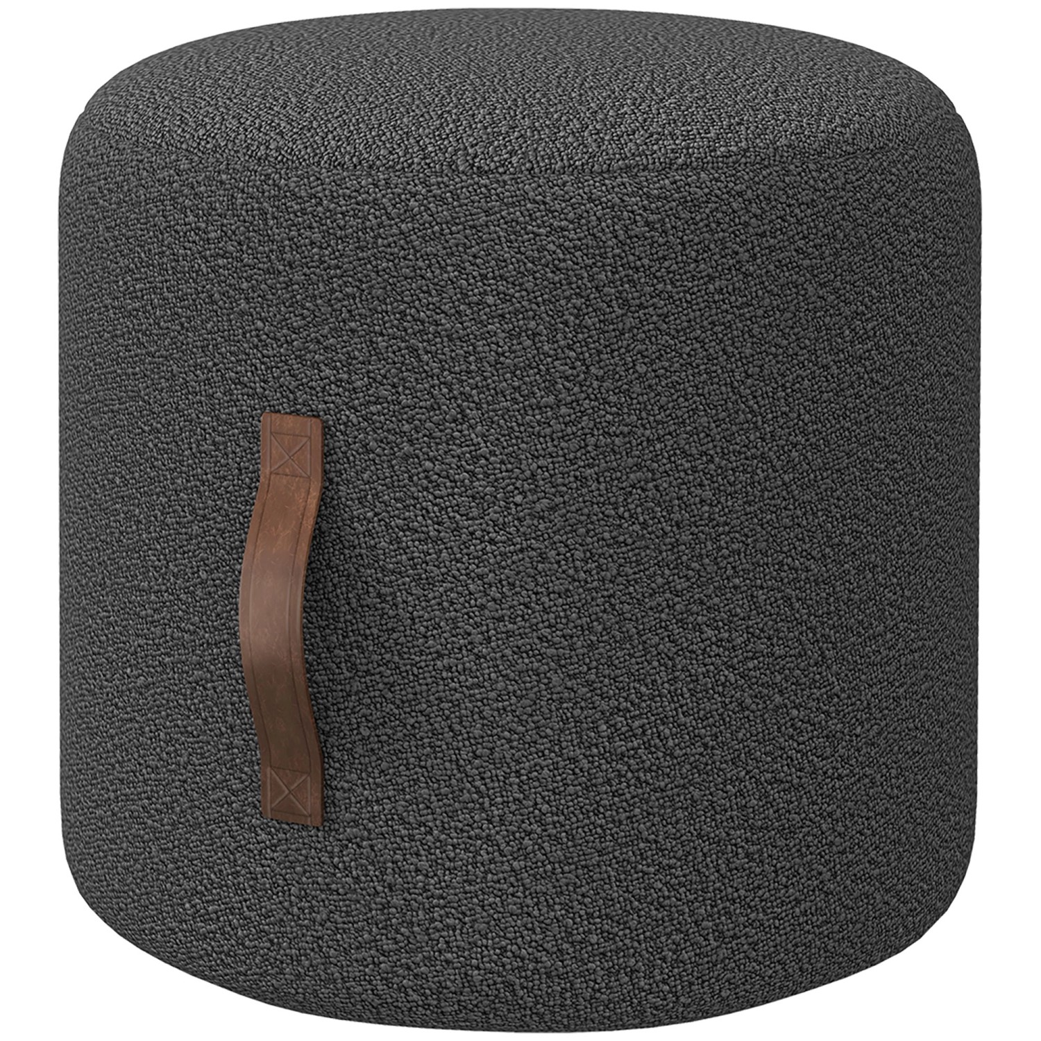 HOMCOM Sitzhocker mit Samtoptik Ottomane Griff Ø48 x 45 cm Dunkelgrau HOMCOM Sitzhocker mit Samtoptik Ottomane Griff Ø48 x 45 cm Dunkelgrau von HOMCOM