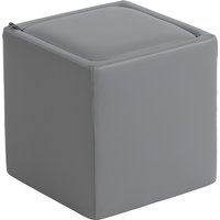 HOMCOM Sitzhocker mit Stauraum Hocker mit Deckel, Quadratischer Fußhocker Sitzwürfel Aufbewahrungsbox Polsterhocker Couchtisch Kunstleder 40 x 40 x 40 cm Grau   Aosom von HOMCOM