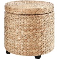 Homcom - Sitzhocker mit Stauraum Hocker mit Deckel, Runder Fußhocker Sitzwürfel Aufbewahrungsbox Polsterhocker mit Beine, 43 x 43 x 43 cm Khaki Homcom - Sitzhocker mit Stauraum Hocker mit Deckel, Runder Fußhocker Sitzwürfel Aufbewahrungsbox Polsterhocker mit Beine, 43 x 43 x 43 cm Khaki von HOMCOM