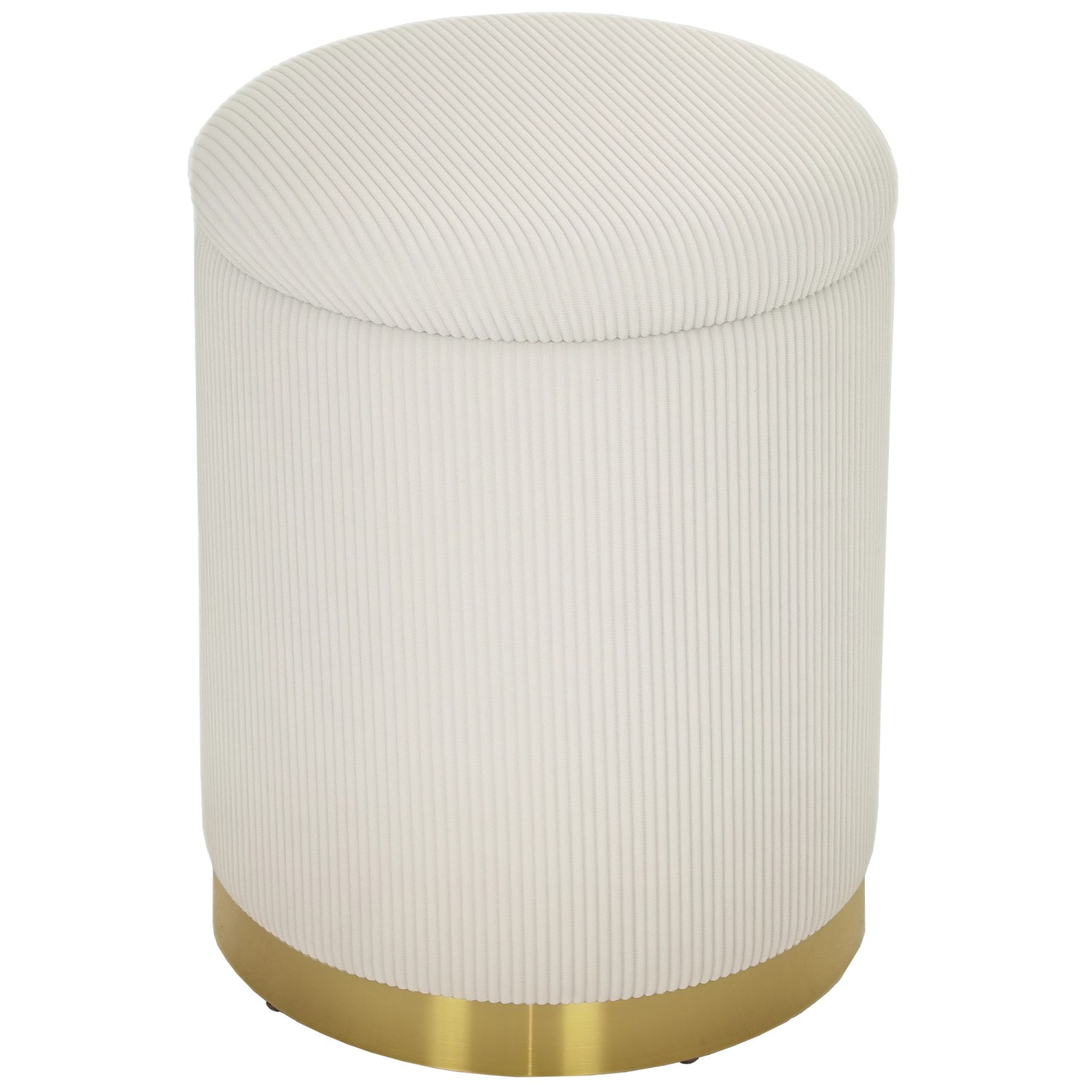 HOMCOM Sitzhocker mit Stauraum Hocker mit Stahlboden 36 x 36 x 44 cm Cremeweiß HOMCOM Sitzhocker mit Stauraum Hocker mit Stahlboden 36 x 36 x 44 cm Cremeweiß von HOMCOM