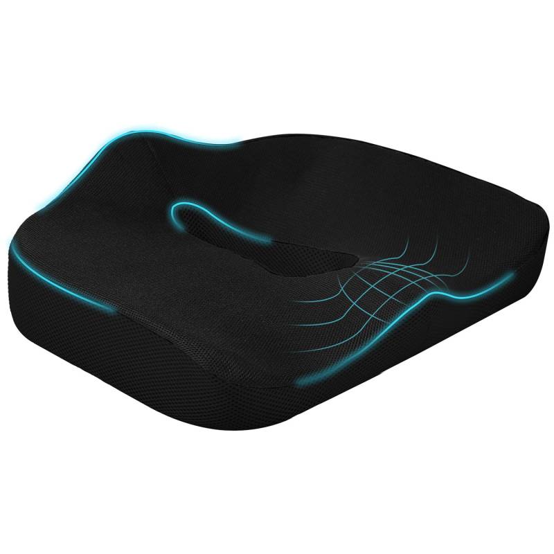 HOMCOM Sitzkissen Orthopädisches Polyester Schwarz 44L x 39B x 13H cm HOMCOM Sitzkissen Orthopädisches Polyester Schwarz 44L x 39B x 13H cm von HOMCOM