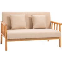 HOMCOM Sofa, 2-Sitzer, LxBxH: 123 x 69 x 74 cm - beige von HOMCOM