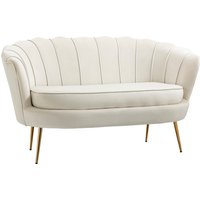 HOMCOM Sofa, 2-Sitzer, LxBxH: 130 x 77 x 77 cm - weiss von HOMCOM