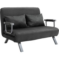 HOMCOM Sofa, Breite: 105 cm, 2-Sitzer, inklusive Auflagen - grau von HOMCOM