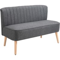 HOMCOM Sofa, Breite: 117 cm, 2-Sitzer, inklusive Auflagen - grau HOMCOM Sofa, Breite: 117 cm, 2-Sitzer, inklusive Auflagen - grau von HOMCOM