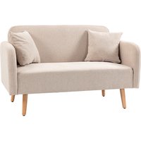 HOMCOM Sofa, Doppelsofa, LxBxH: 130 x 70 x 80 cm - weiss HOMCOM Sofa, Doppelsofa, LxBxH: 130 x 70 x 80 cm - weiss von HOMCOM