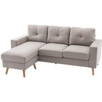 HOMCOM Sofa, Ecksofa, LxBxH: 193 x 136 x 85 cm - grau HOMCOM Sofa, Ecksofa, LxBxH: 193 x 136 x 85 cm - grau von HOMCOM