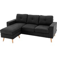 HOMCOM Sofa, Ecksofa, LxBxH: 193 x 136 x 85 cm - schwarz HOMCOM Sofa, Ecksofa, LxBxH: 193 x 136 x 85 cm - schwarz von HOMCOM