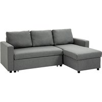 HOMCOM Sofa, Ecksofa mit Stauraum, LxBxH: 211,5 x 146 x 85 cm - grau von HOMCOM