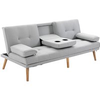 HOMCOM Sofa, Schlafsofa, 3-Sitzer, LxBxH: 95,5 x 181 x 72 cm - grau HOMCOM Sofa, Schlafsofa, 3-Sitzer, LxBxH: 95,5 x 181 x 72 cm - grau von HOMCOM