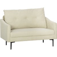 HOMCOM Sofa 2-Sitzer 124 cm Kleine Couch Dick Gepolstert Polstersofa mit Armlehne, Samtoptik, Getuftetes Loungesofa für Wohnzimmer, Schlafzimmer, Kleinen Raum, Cremeweiß Aosom HOMCOM Sofa 2-Sitzer 124 cm Kleine Couch Dick Gepolstert Polstersofa mit Armlehne, Samtoptik, Getuftetes Loungesofa für Wohnzimmer, Schlafzimmer, Kleinen Raum, Cremeweiß Aosom von HOMCOM
