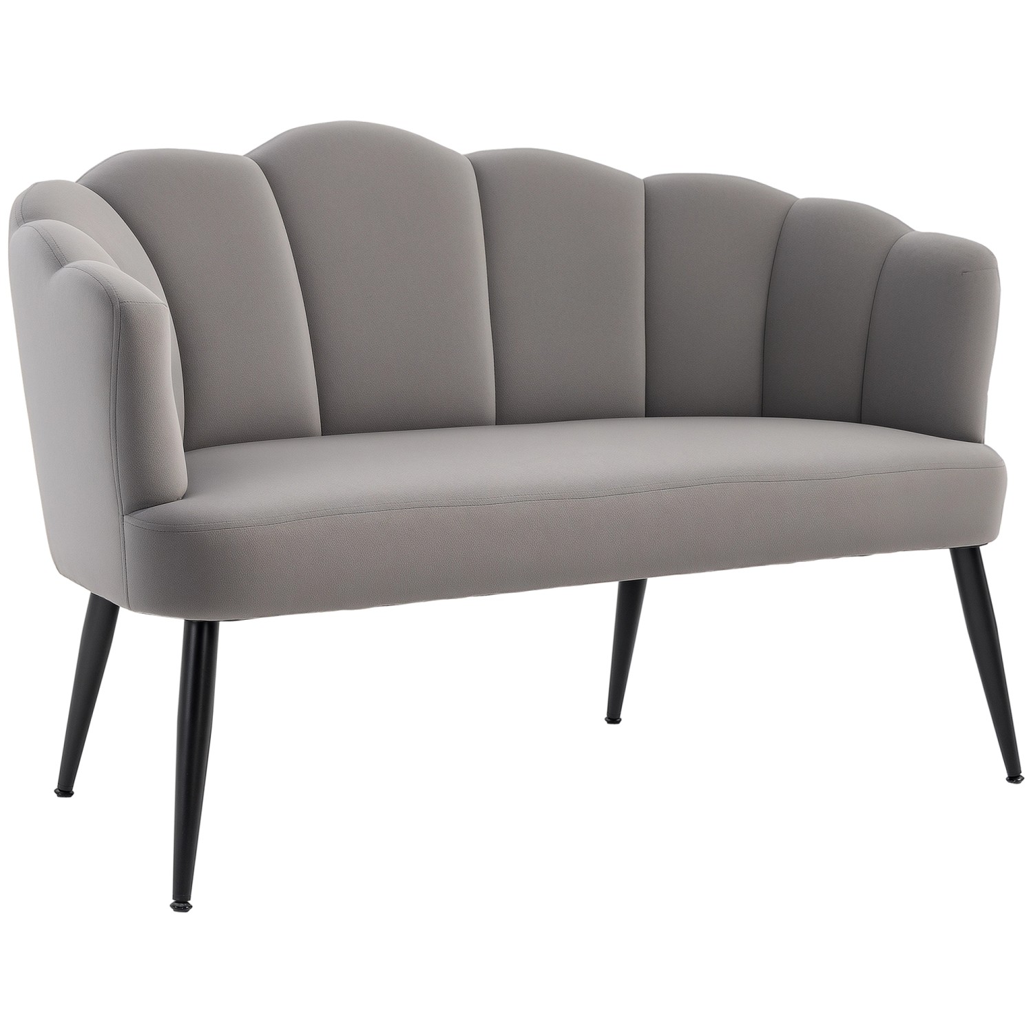 HOMCOM Sofa 2 Sitzer 132 cm Couch für Schlafzimmer Dunkelgrau HOMCOM Sofa 2 Sitzer 132 cm Couch für Schlafzimmer Dunkelgrau von HOMCOM