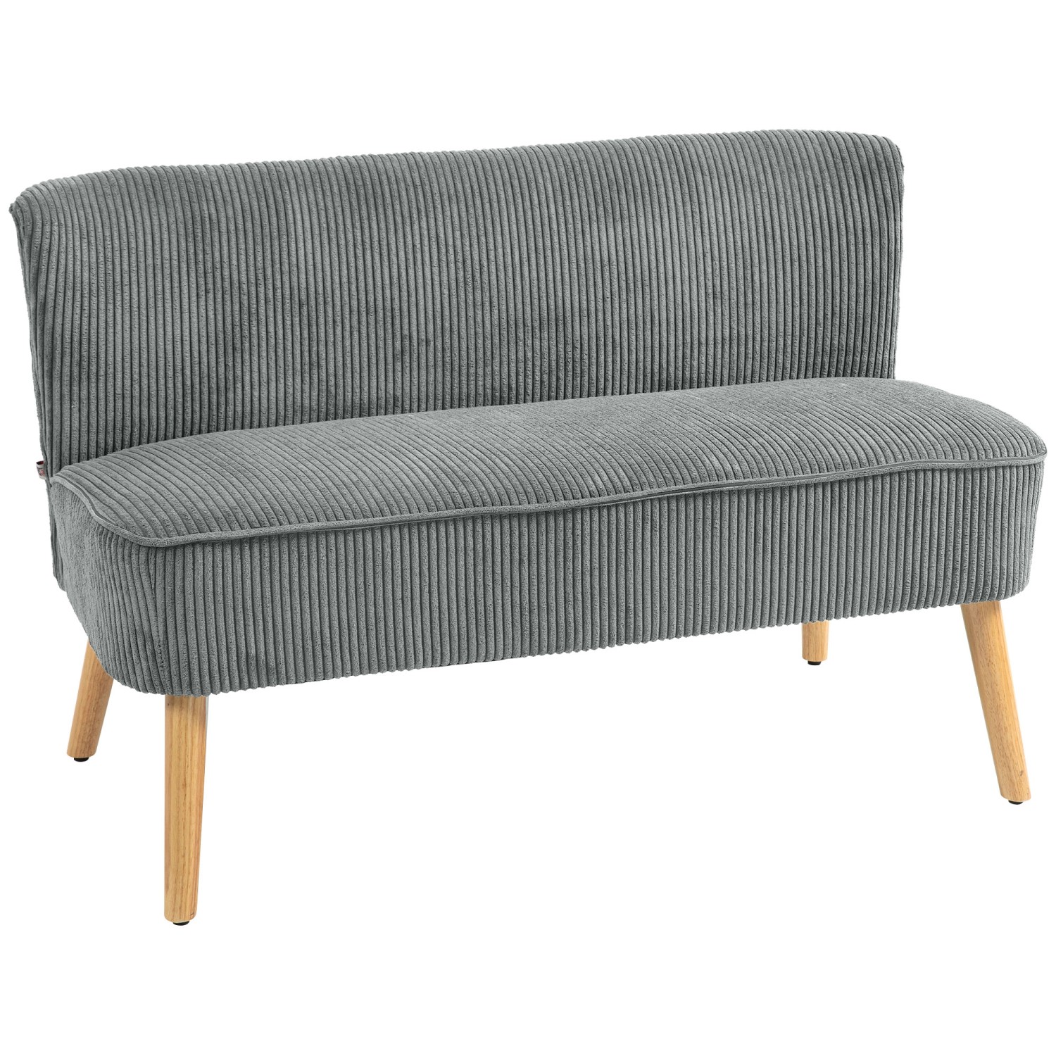 HOMCOM Sofa 2 Sitzer Modern Couch für Wohnzimmer 117 x 56 x 77 cm Grau HOMCOM Sofa 2 Sitzer Modern Couch für Wohnzimmer 117 x 56 x 77 cm Grau von HOMCOM