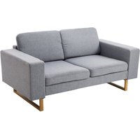 HOMCOM Sofa-2 Sitzer Stoffsofa Ecksofa Couch Polstersofa Loungesofa Kissen von HOMCOM