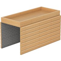 HOMCOM Sofatablett Armlehne Bambus Klappbar Sofa Tablett mit Getränkehalter Anti-Rutsch Sofalehnen Ablage 45 x 33,5 cm Couch Tablett Armlehne Couchtablett Sofa Organizer für Snacks Handy Tasse   Aosom von HOMCOM