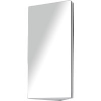 HOMCOM Spiegelschrank Badezimmer Wandtoilette Eckschrank 2 Regale Abmessungen 30 B x 18,4 T x 60 H cm Edelstahl   Aosom von HOMCOM