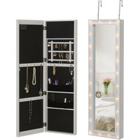 HOMCOM Spiegelschrank LED Schmuckschrank Aufhängbarer Türmontage MDF Weiß 36,6 x 8 x 120 cm Aosom HOMCOM Spiegelschrank LED Schmuckschrank Aufhängbarer Türmontage MDF Weiß 36,6 x 8 x 120 cm Aosom von HOMCOM