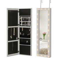 HOMCOM Spiegelschrank LED Schmuckschrank Aufhängbarer Türmontage MDF Weiß 36,6 x 8 x 120 cm   Aosom HOMCOM Spiegelschrank LED Schmuckschrank Aufhängbarer Türmontage MDF Weiß 36,6 x 8 x 120 cm   Aosom von HOMCOM