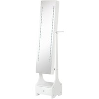 HOMCOM Spiegelschrank Weiß LED Schmuckschrank Schmuckregal MDF Weiß 37 x HOMCOM LED Schmuckschrank 2 in 1 Schmuckregal Spiegelschrank mit Schublade Aosom HOMCOM Spiegelschrank Weiß LED Schmuckschrank Schmuckregal MDF Weiß 37 x HOMCOM LED Schmuckschrank 2 in 1 Schmuckregal Spiegelschrank mit Schublade Aosom von HOMCOM