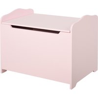 HOMCOM Spielzeugtruhe Kindersitzbank mit Stauraum 2-in-1 Truhenbank Spielzeugkiste Aufbewahrungstruhe 3+ Jahre Kindermöbel Rosa 60 x 30 x 50 cm   Aosom von HOMCOM