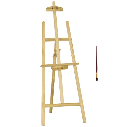 HOMCOM Staffelei Sitz- und Standstaffelei Klappbare Atelierstaffelei 75° einstellbar mit Halterung für Kunstmalerei Und Außenwerbung Kiefernholz Natur 51,5 x 71,5 x 134,5 cm HOMCOM Staffelei Sitz- und Standstaffelei Klappbare Atelierstaffelei 75° einstellbar mit Halterung für Kunstmalerei Und Außenwerbung Kiefernholz Natur 51,5 x 71,5 x 134,5 cm von HOMCOM