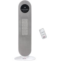 HOMCOM Standheizung Heizlüfter Keramikheizung oszillierend 15-40°C mit Fernbedienung 1300/2000W, 21 x 21 x 63,5 cm   Aosom von HOMCOM