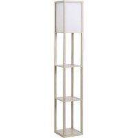 HOMCOM Standleuchte, Höhe: 160 cm, Gestell aus MDF - braun | weiss von HOMCOM