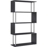 HOMCOM Standregal 4 Fächer Raumteiler Eckregal Wandregal Büroregal Schwarz 80x30x145 cm Aosom HOMCOM Standregal 4 Fächer Raumteiler Eckregal Wandregal Büroregal Schwarz 80x30x145 cm Aosom von HOMCOM