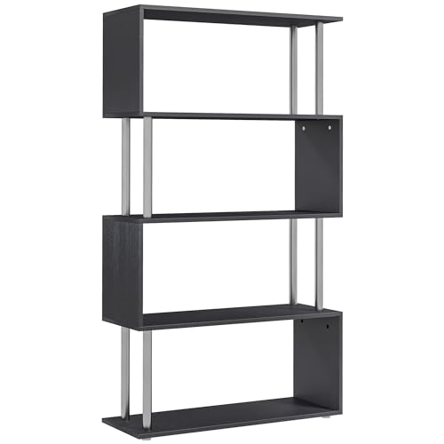 HOMCOM Standregal 4 Fächer Raumteiler Eckregal Wandregal Büroregal Schwarz 80x30x145 cm HOMCOM Standregal 4 Fächer Raumteiler Eckregal Wandregal Büroregal Schwarz 80x30x145 cm von HOMCOM