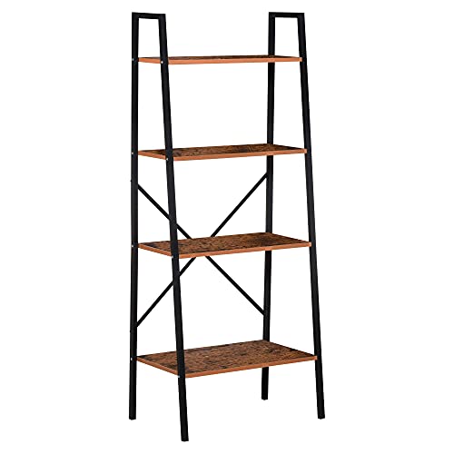 HOMCOM Standregal Leiterregal Stufenregal Bücherregal Blumenregal Holz Vintage 4 Fächer 60 x 37,5 x 145 cm HOMCOM Standregal Leiterregal Stufenregal Bücherregal Blumenregal Holz Vintage 4 Fächer 60 x 37,5 x 145 cm von HOMCOM
