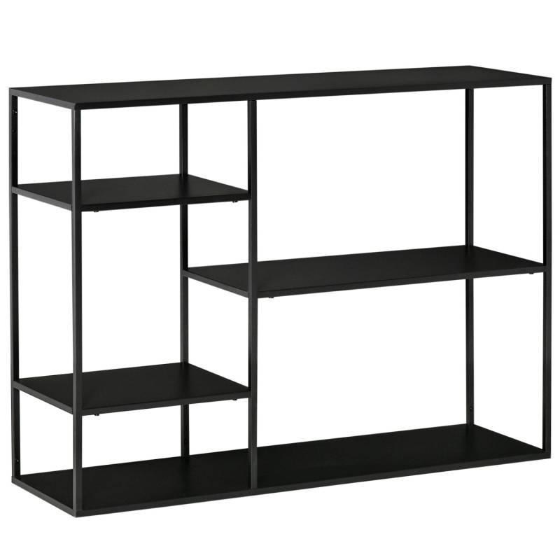HOMCOM Standregal mit 5 Offenen Fächern Metall 120 x 35 x 87,5 cm von HOMCOM
