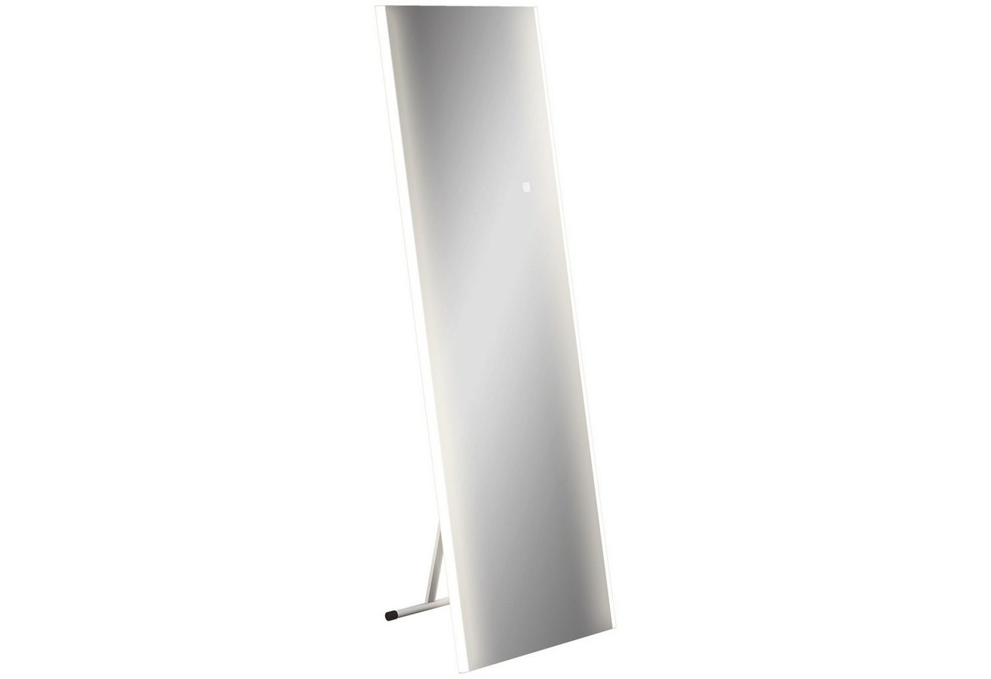 HOMCOM Standspiegel 150 x 50 x 2,9 cm Wandspiegel, Ganzkörperspiegel, Touch-Schlater (Garderobenspiegel, 1-St., Ankleidespiegel), für Wohnzimmer, Flur, Weiß von HOMCOM