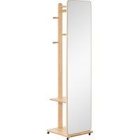 HOMCOM Standspiegel Ganzkörperspiegel mit Kleiderablage Schminkspiegel mit rollenden Rädern Anti-Kipp-Gurt für Wohnzimmer oder Ankleidezimmer Aosom HOMCOM Standspiegel Ganzkörperspiegel mit Kleiderablage Schminkspiegel mit rollenden Rädern Anti-Kipp-Gurt für Wohnzimmer oder Ankleidezimmer Aosom von HOMCOM