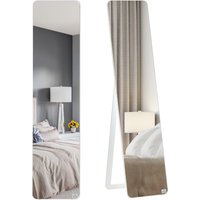 HOMCOM Standspiegel Ganzkörperspiegel mit klappbarem Rahmen, stabiler Schminkspiegel, frei stehend oder wandmontiert für Wohnzimmer & Ankleidezimmer   Aosom.de von HOMCOM