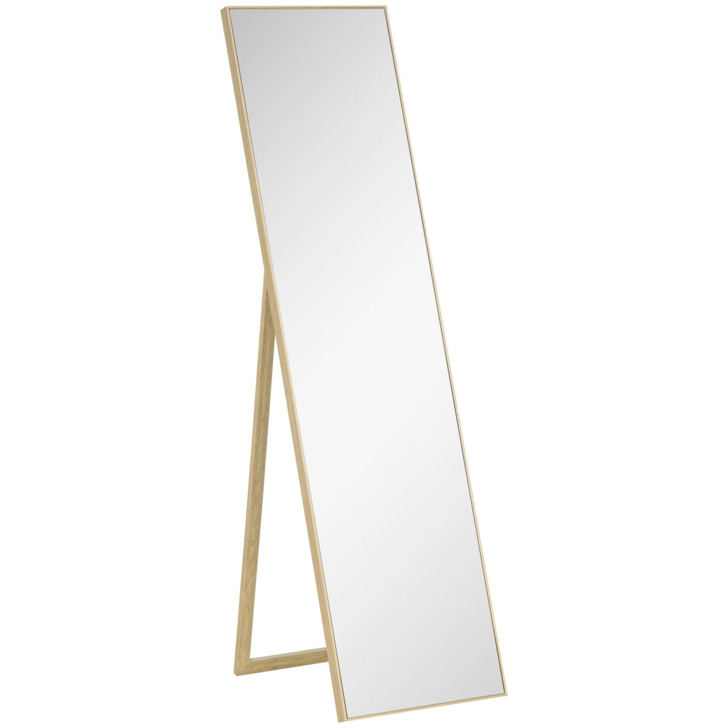 HOMCOM Standspiegel mit Holzmaserung Silber Hellbraun 40 x 150 cm HOMCOM Standspiegel mit Holzmaserung Silber Hellbraun 40 x 150 cm von HOMCOM