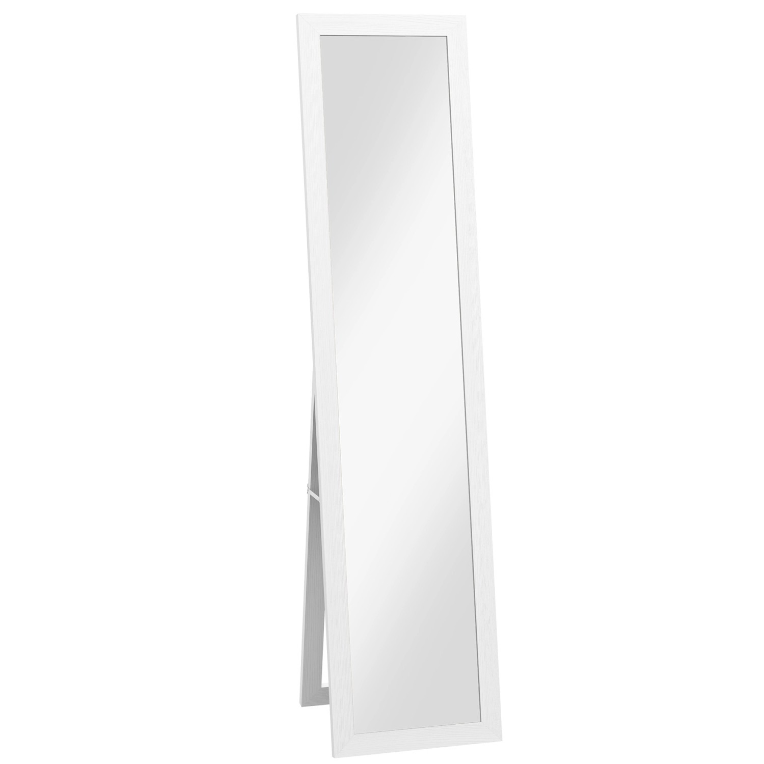 HOMCOM Standspiegel mit Ständer Freistehender Wandspiegel Alu Weiß 37 x 157 cm HOMCOM Standspiegel mit Ständer Freistehender Wandspiegel Alu Weiß 37 x 157 cm von HOMCOM