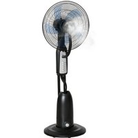 HOMCOM Standventilator mit Wasserzerstäuber 2,8L, Nebelfunktion, verstellbarer Neigungswinkel, Metall, 120cm Höhe für kühle Erfrischung   Aosom.de von HOMCOM