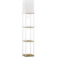 HOMCOM Stehlampe, Stehleuchte mit 3 Fächern, E27 Sockel, Weiß, exkl. Glühbirne HOMCOM Stehlampe, Stehleuchte mit 3 Fächern, E27 Sockel, Weiß, exkl. Glühbirne von HOMCOM