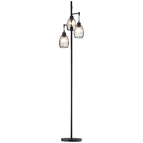 HOMCOM Stehlampe 3-flammige Stehleuchte Retro Dimmbare Lichtstärke Standleuchte mit Tritt-Schalter im Industrie-Design Wohnzimmerlampe Stahl Schwarz 30 x 30 x 170,5 cm HOMCOM Stehlampe 3-flammige Stehleuchte Retro Dimmbare Lichtstärke Standleuchte mit Tritt-Schalter im Industrie-Design Wohnzimmerlampe Stahl Schwarz 30 x 30 x 170,5 cm von HOMCOM