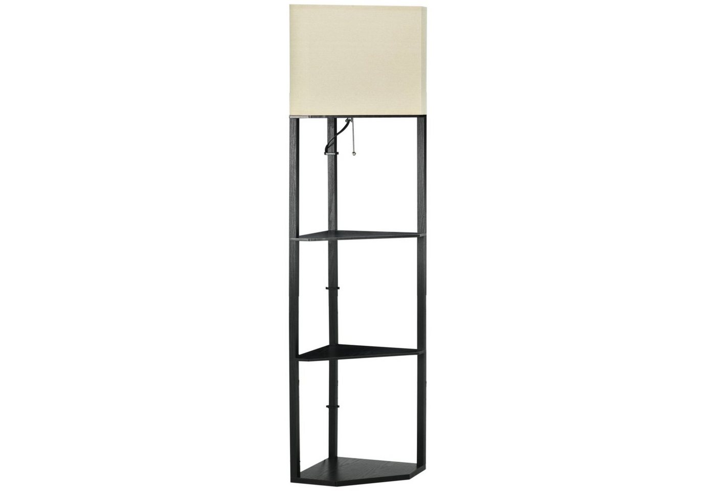HOMCOM Stehlampe 40 W Standlampe mit E27 Sockel 3 Fächern, Schwarz+Weiß 50 x 37 x 159 cm HOMCOM Stehlampe 40 W Standlampe mit E27 Sockel 3 Fächern, Schwarz+Weiß 50 x 37 x 159 cm von HOMCOM