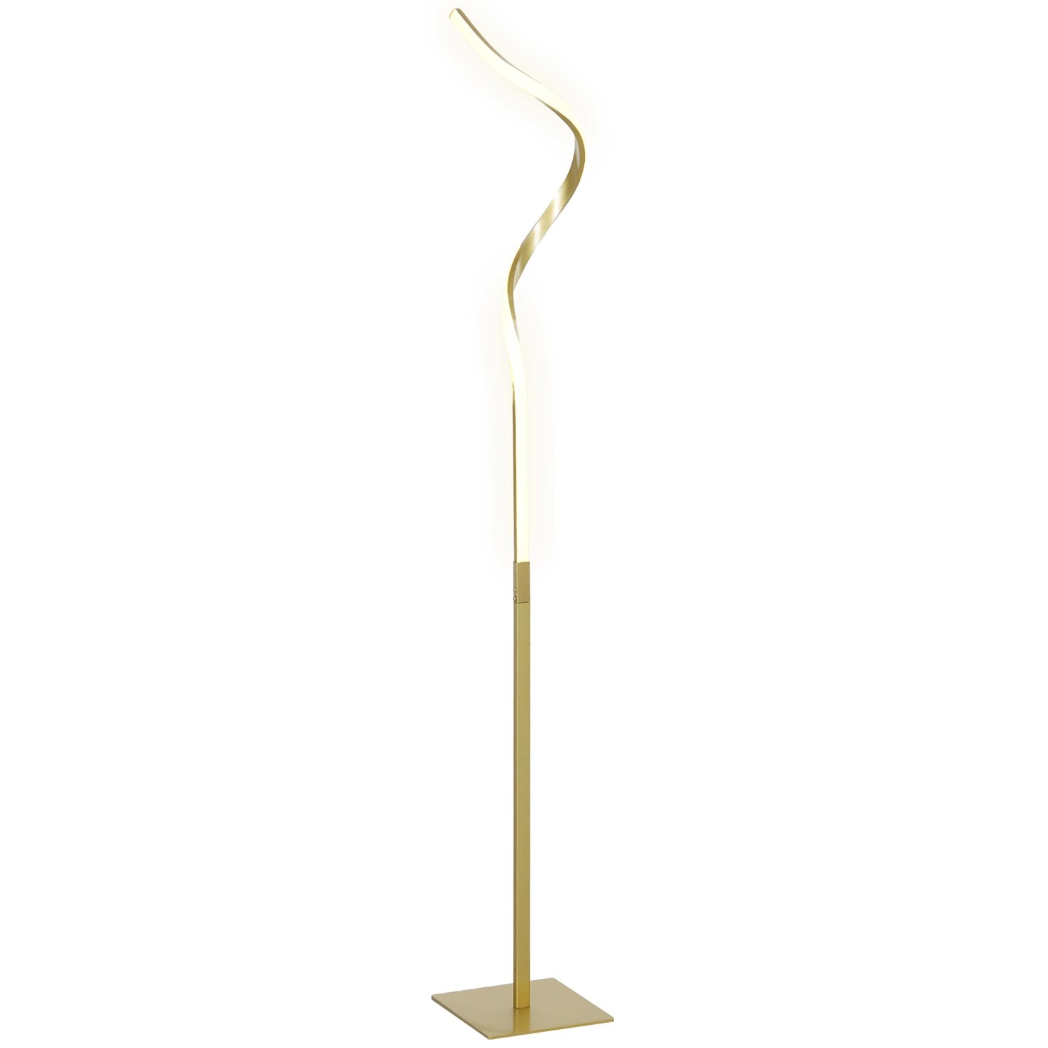 HOMCOM Stehlampe Aluminium Acryl Gold 20,5L x 20,5B x 146H cm von HOMCOM
