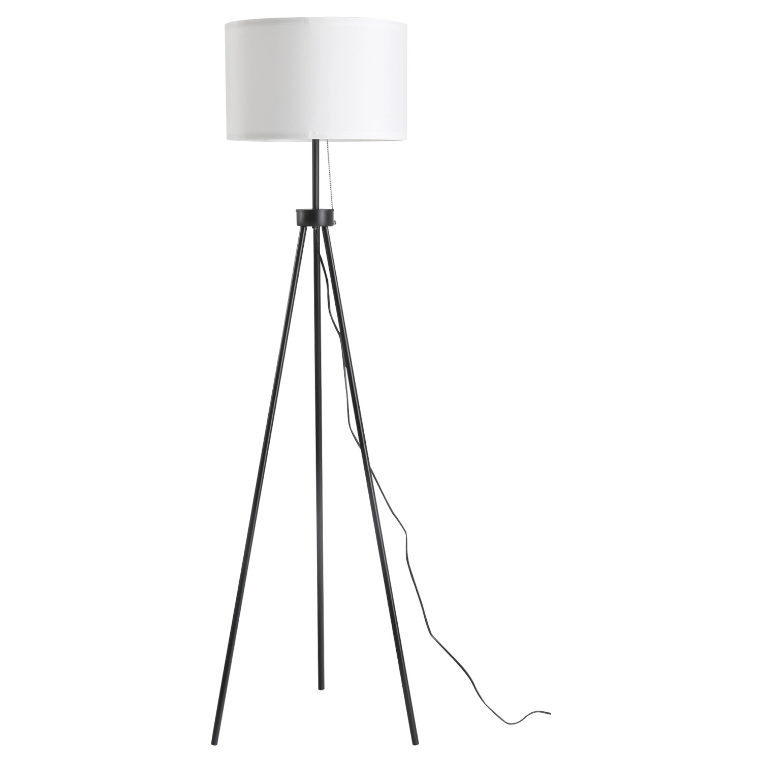 HOMCOM Stehlampe E27 Stahl Polyester 37 x 37 x 152cm Schwarz Weiß HOMCOM Stehlampe E27 Stahl Polyester 37 x 37 x 152cm Schwarz Weiß von HOMCOM
