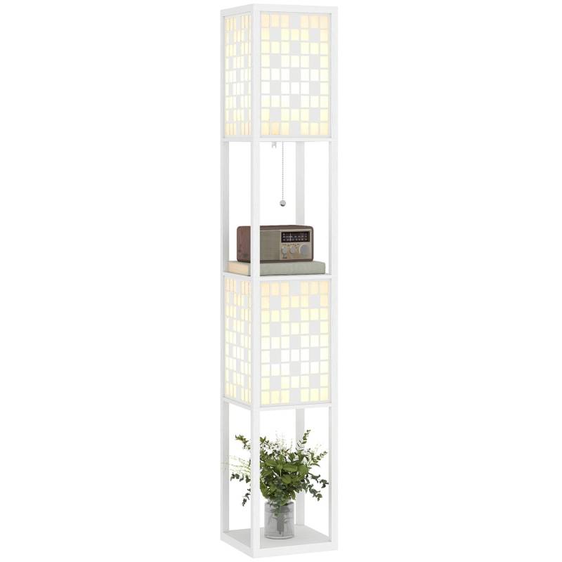 HOMCOM Stehlampe MDF Kunststoff 26L x 26B x 155,5H cm Weiß HOMCOM Stehlampe MDF Kunststoff 26L x 26B x 155,5H cm Weiß von HOMCOM