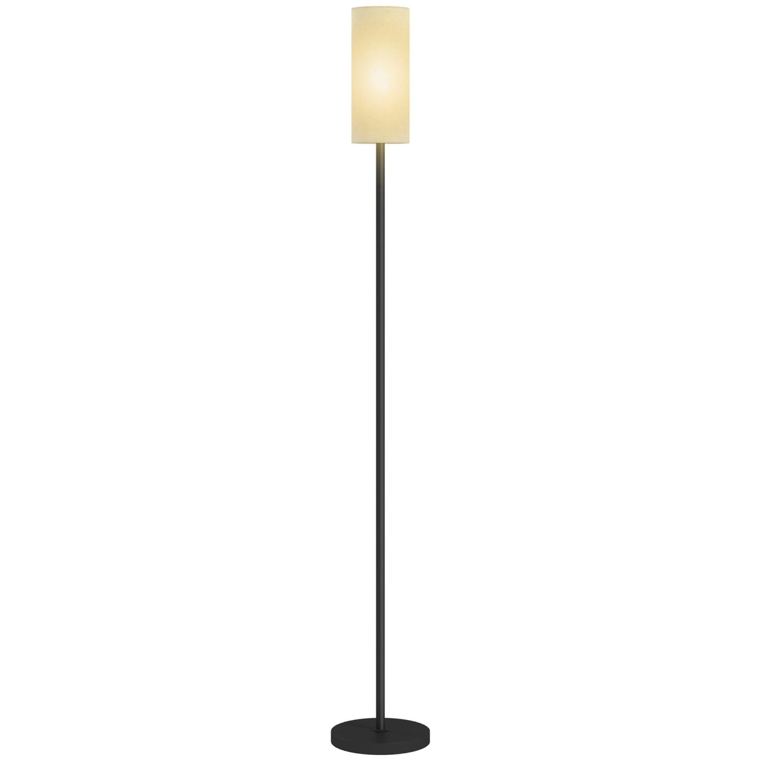 HOMCOM Stehlampe Metall Polyester 22L x 22B x 163H cm Schwarz Weiß HOMCOM Stehlampe Metall Polyester 22L x 22B x 163H cm Schwarz Weiß von HOMCOM