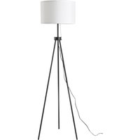 HOMCOM Stehlampe Moderne Standleuchte E27, Stahl & Polyester, Schwarz & Weiß, 37x37x152cm, stilvolle Beleuchtung für Wohnzimmer & Schlafzimmer   Aosom.de von HOMCOM