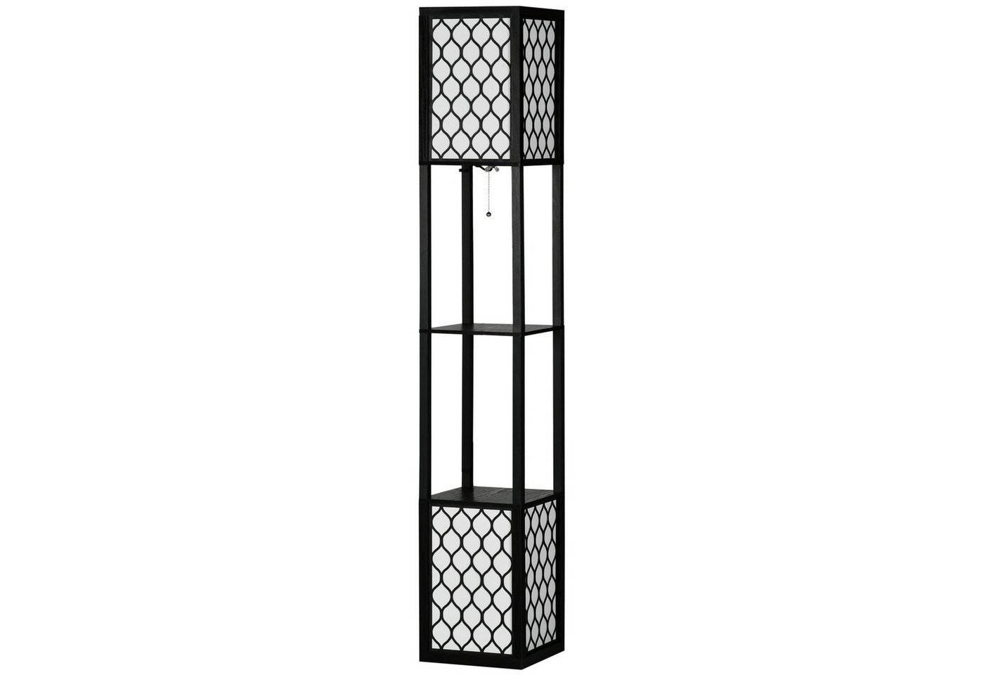 HOMCOM Stehlampe Stehleuchte mit Regal, Doppellicht, Schwarz 26 x 26 x 156 cm HOMCOM Stehlampe Stehleuchte mit Regal, Doppellicht, Schwarz 26 x 26 x 156 cm von HOMCOM