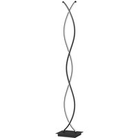HOMCOM Stehlampe für das Wohnzimmer, 3-stufig dimmbare moderne Stehlampe mit doppelter Spirale und Fußschalter, Stehlampe für Wohnzimmer, Schlafzimmer, Schwarz   Aosom von HOMCOM