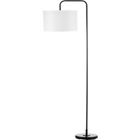 HOMCOM Stehlampe für das Wohnzimmer in modernem schwarzen Metall mit Lampenschirm und 180 cm Kabel - 64 x 38 x 163,5 cm   Aosom von HOMCOM