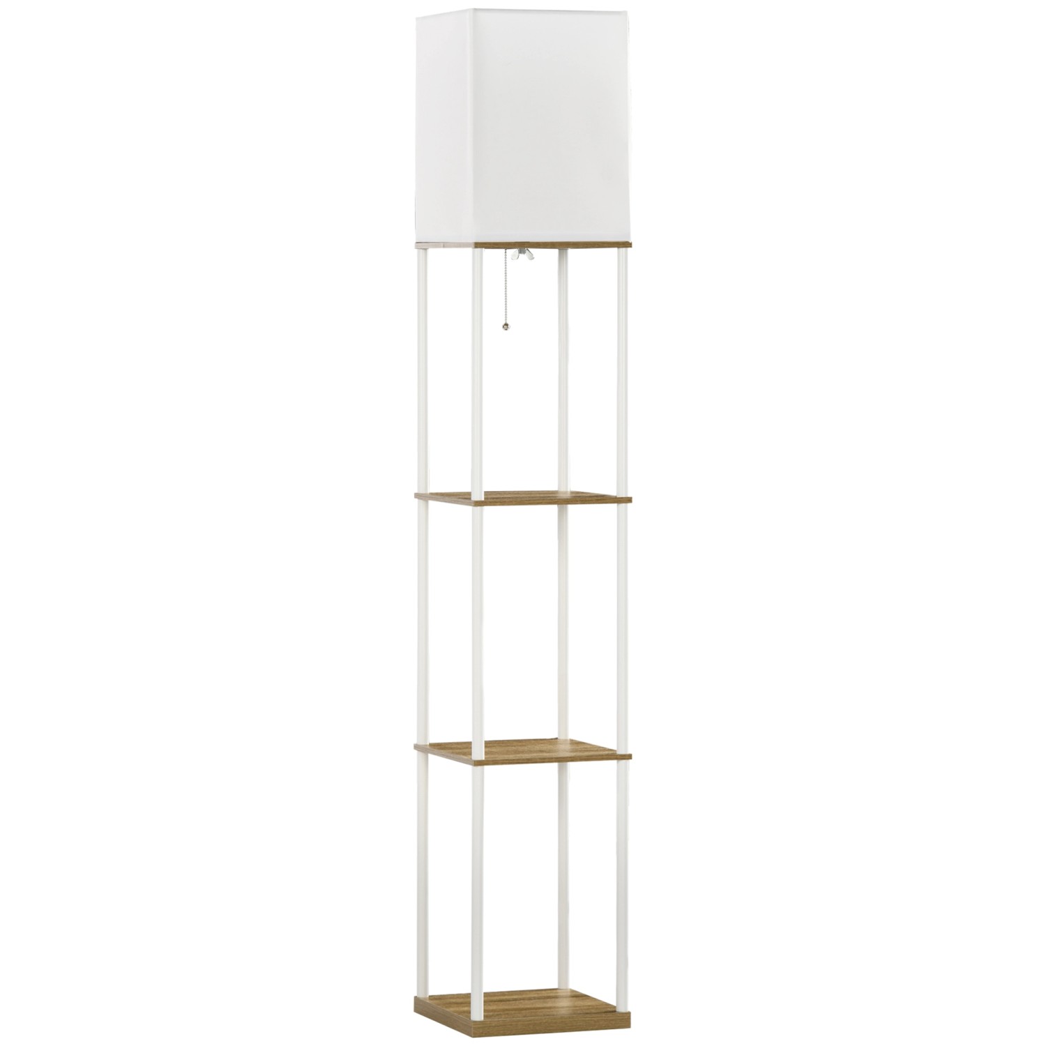 HOMCOM Stehlampe mit 3 Fächern E27 Sockel 40 W Weiß exkl. Glühbirne HOMCOM Stehlampe mit 3 Fächern E27 Sockel 40 W Weiß exkl. Glühbirne von HOMCOM